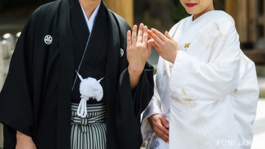 Black Kimono worn by Groom