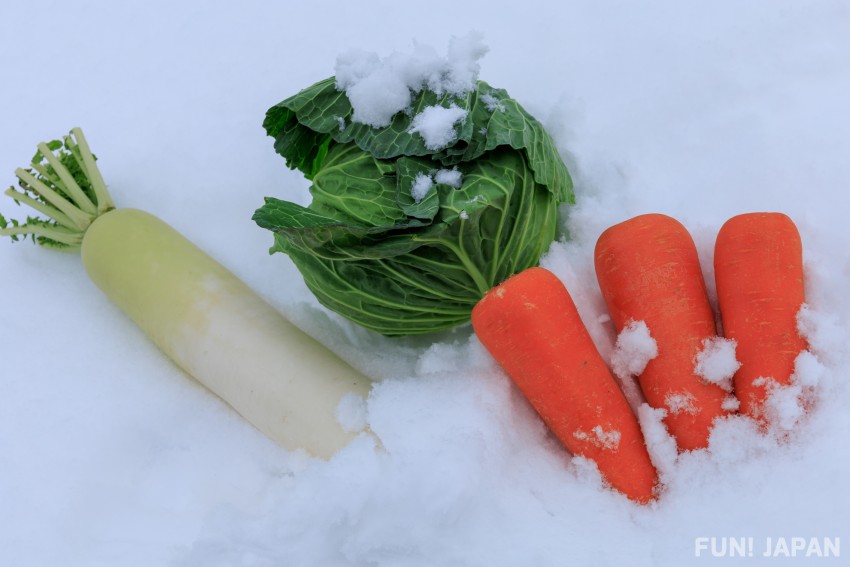 Nagano wintering vegetables snow carrot