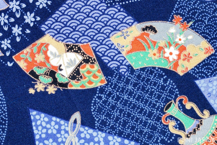 Kimono Fan Pattern Means Bright Future