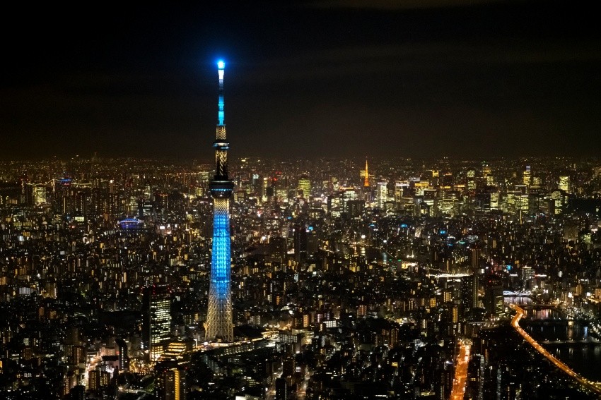 Tháp Tokyo Skytree® lên đèn về đêm