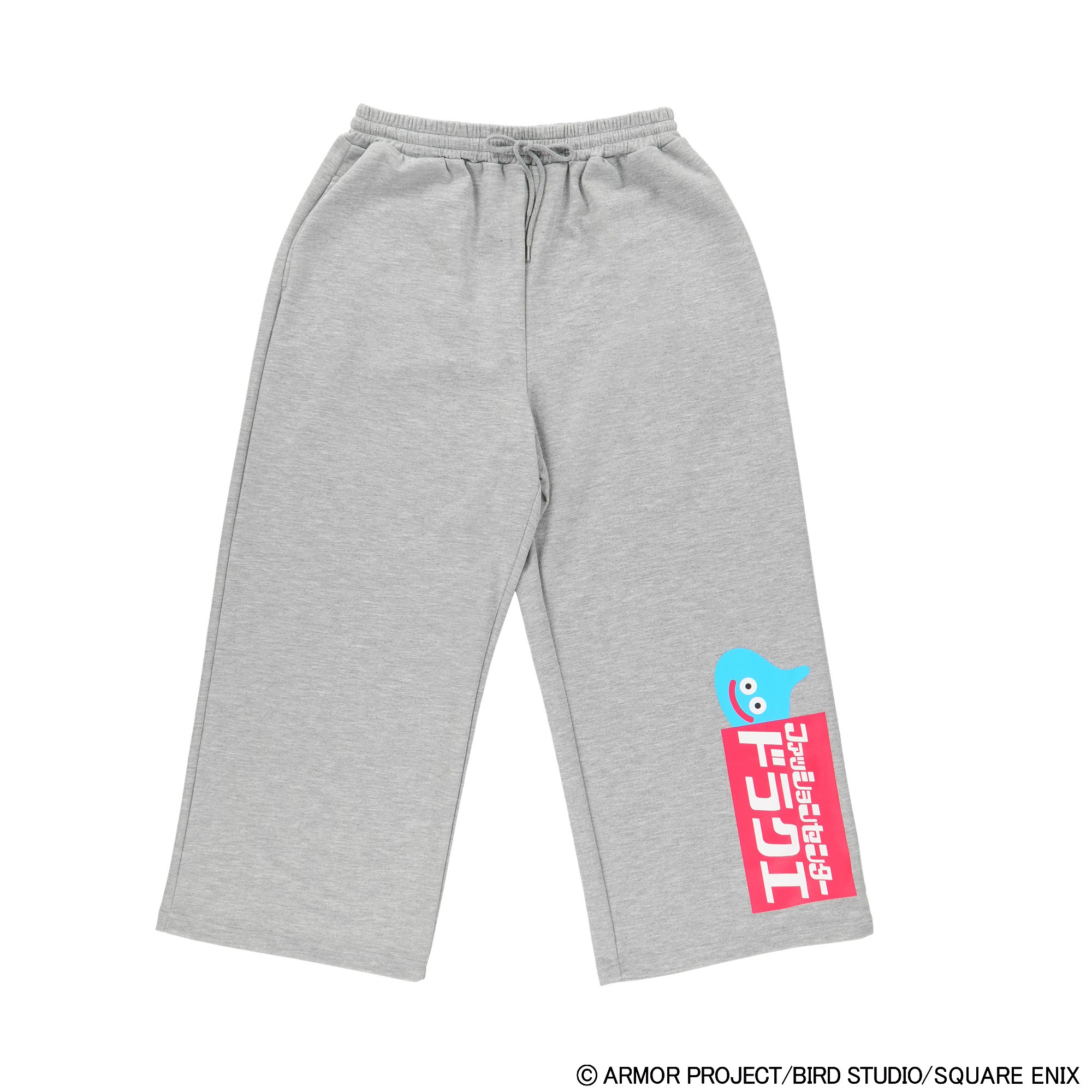 Sweatpants Dragon Quest x Shimamura warna hitam dan abu-abu