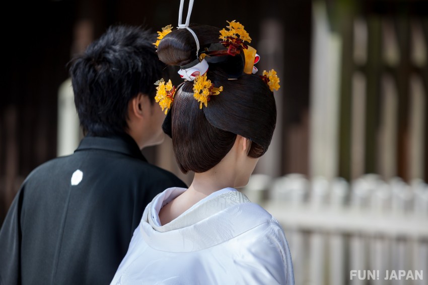 White Kimono Worn at the Wedding Ceremony